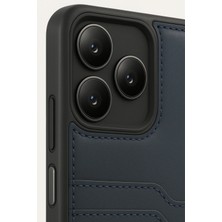 Newface Realme Note 50 4g Kılıf Sara Kartvizitli Deri Kılıf - Lacivert