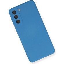 Newface Samsung Galaxy S21 Fe Kılıf Nano Içi Kadife Silikon - Mavi