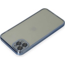 Newface Iphone 11 Pro Max Kılıf Razer Lensli Silikon - Açık Mavi