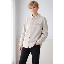 Butik Erkek Çocuk Çelik Örme/mevsimlik Kumaş Yan Cep Detaylı Spor&şık Gömlek