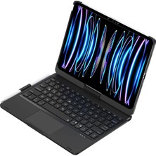 Newface Ipad Pro 11 (2024) F11 Ats Kılıf Magic Dönen Klavyeli Tablet Kılıf - Siyah