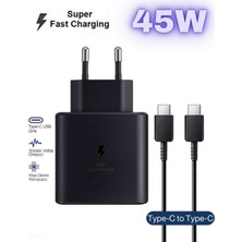 Fodos S25/S25+/S25 ULTRA/S25 FE/S25 Edge Uyumlu 45 Watt Süper Hızlı Şarj Aleti - Cihazı - Adaptör + Kablo