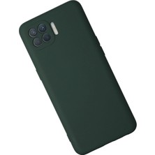 Newface Oppo Reno 4 Lite Kılıf Nano Içi Kadife Silikon - Koyu Yeşil