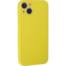 Newface Iphone 13 Mini Kılıf Nano Içi Kadife Silikon - Sarı