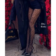 Intive Lingerie Intive Leopard Fileli Ithal Leopar Desen Trend Külotlu Çorap -Limited