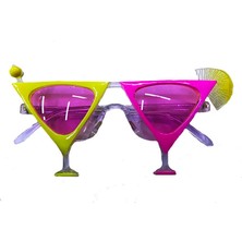 NW NessiWorld Sarı Pembe Renk Martini Parti Gözlüğü