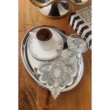 Rubi Porselen Lina Model Dekoratif Güpür Dantel 6'lı Kahve Kokteyl Sunum Peçetesi