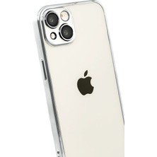 Newface Apple Iphone 15 Razer Lensli Silikon - Gümüş