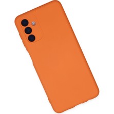 Newface Samsung Galaxy A04S Kılıf Nano Içi Kadife Silikon - Turuncu