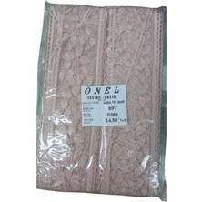 NW NessiWorld Dantel Polyester Sanal Tül Bant Pudra 14,80 Metre En 6 cm ON-697-PU