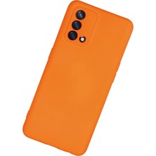 Newface Oppo A74 4g Kılıf Nano Içi Kadife Silikon - Turuncu