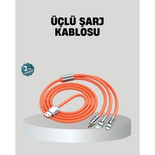 Üçlü Şarj Kablosu – Yüksek Hızlı, Dayanıklı ve Uzun Ömürlü