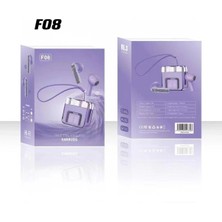 Karler Bass F08 Dijital Şarj Göstergeli Tws Bluetooth Kulaklık - Mor