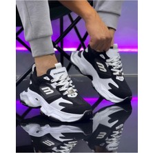 Liarca Urban Motion Siyah Beyaz Kalın Taban Sneaker Siyah