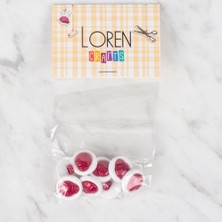 NW NessiWorld Loren Crafts 8 Li Kırmızı Uğur Böceği Düğme - 648