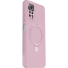 Newface Xiaomi Redmi Note 12 Pro 4g Regal Magsafe Standlı Kapak - Açık Pembe