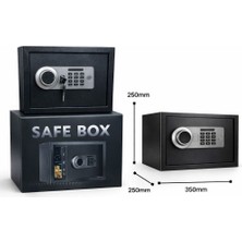 Karaağaç Elektronik Safebox Şifreli ve Parmak Izli Çelik Kasa 25-35-25 cm