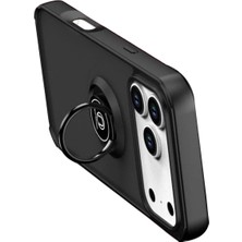 Newface Apple Iphone 17 Pro Montreal Yüzüklü Silikon Kapak - Siyah