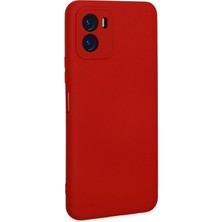 Newface Vivo Y15S Kılıf Nano Içi Kadife Silikon - Kırmızı