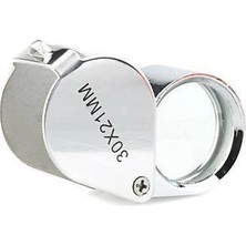 Epilons Full Çelik Kaplı 30X21 mm Profesyonel Lup Büyüteç Katlanabilir Paslanmaz Teknik Mercek