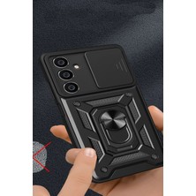 Newface Samsung Galaxy A05 Kılıf Pars Lens Yüzüklü Silikon - Siyah