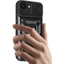 Newface Iphone 16E Kılıf Pars Lens Yüzüklü Silikon - Yeşil