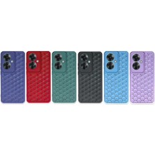 Newface Oppo Reno 11F Kılıf Petek Silikon Kapak - Koyu Yeşil