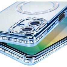 Newface Samsung Galaxy A06 Joke Simli Magneticsafe Kılıf - Mavi