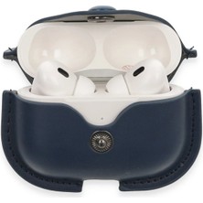 Newface Airpods Pro 2 (2.nesil) Çanta Deri Kılıf - Lacivert
