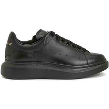 Mcqueenoversized Siyah Erkek Deri Sneaker