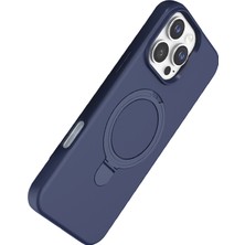 Newface Apple Iphone 16 Pro Regal Magsafe Standlı Kapak - Lacivert