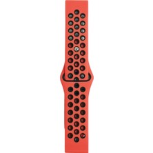 Newface Watch 20MM Spor Delikli Kordon - Kırmızı-Siyah