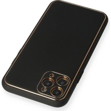 Newface Iphone 11 Pro Max Kılıf Coco Deri Silikon Kapak - Siyah