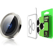 Newface Iphone 15 Pro Max Raze Metal Kamera Lens - Titan Gri