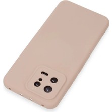 Newface Xiaomi Mi 13 Kılıf Nano Içi Kadife Silikon - Pudra