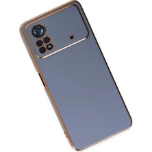 Newface Xiaomi Poco X4 Pro 5g Kılıf Volet Silikon - Mavi