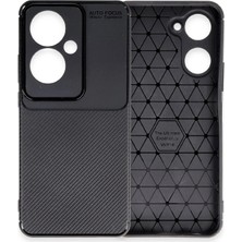 Newface Oppo Reno 11F Kılıf Auto Focus Karbon Kapak - Siyah
