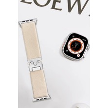 Newface Apple Watch 42MM Forest Kumaş Kordon - Krem