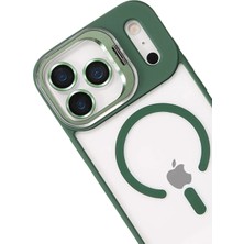 Joko Apple Iphone 17 Pro Remim Lensli Magsafe Standlı Kapak - Koyu Yeşil