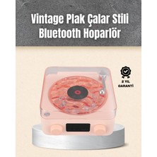Retro Bluetooth Hoparlör – Yumuşak Gece Lambası ve Saat Göstergeli