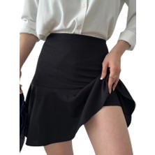 Volanlı  Etek - Si̇yah