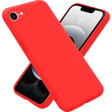 Newface Iphone 16E Kılıf Nano Içi Kadife Silikon - Kırmızı