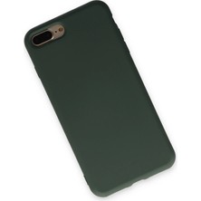 Newface Iphone 7 Plus Kılıf Nano Içi Kadife Silikon - Koyu Yeşil