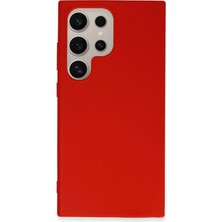 Newface Samsung Galaxy S24 Ultra Kılıf First Silikon - Kırmızı