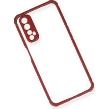 Newface Realme 7 Kılıf Miami Şeffaf Silikon - Fuşya