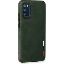 Newface Samsung Galaxy A03S Kılıf Loop Deri Silikon - Yeşil