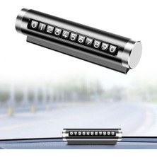 NW NessiWorld Buffer® Alüminyum Kasa Siyah Renk Çevirmeli Araç Içi Telefon Numaratörü Park Oto Numaratörü