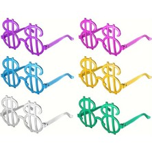 NW NessiWorld Dolar Şekilli Metalize Parti Gözlüğü 6 Adet