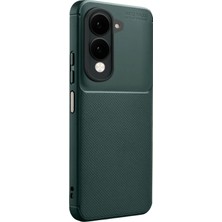 Newface Vivo Y29S Auto Focus Karbon Kapak - Koyu Yeşil