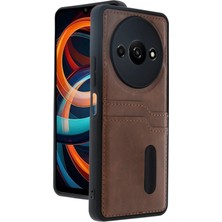 Newface Xiaomi Redmi A3 4g Kılıf Sara Kartvizitli Deri Kılıf - Taba